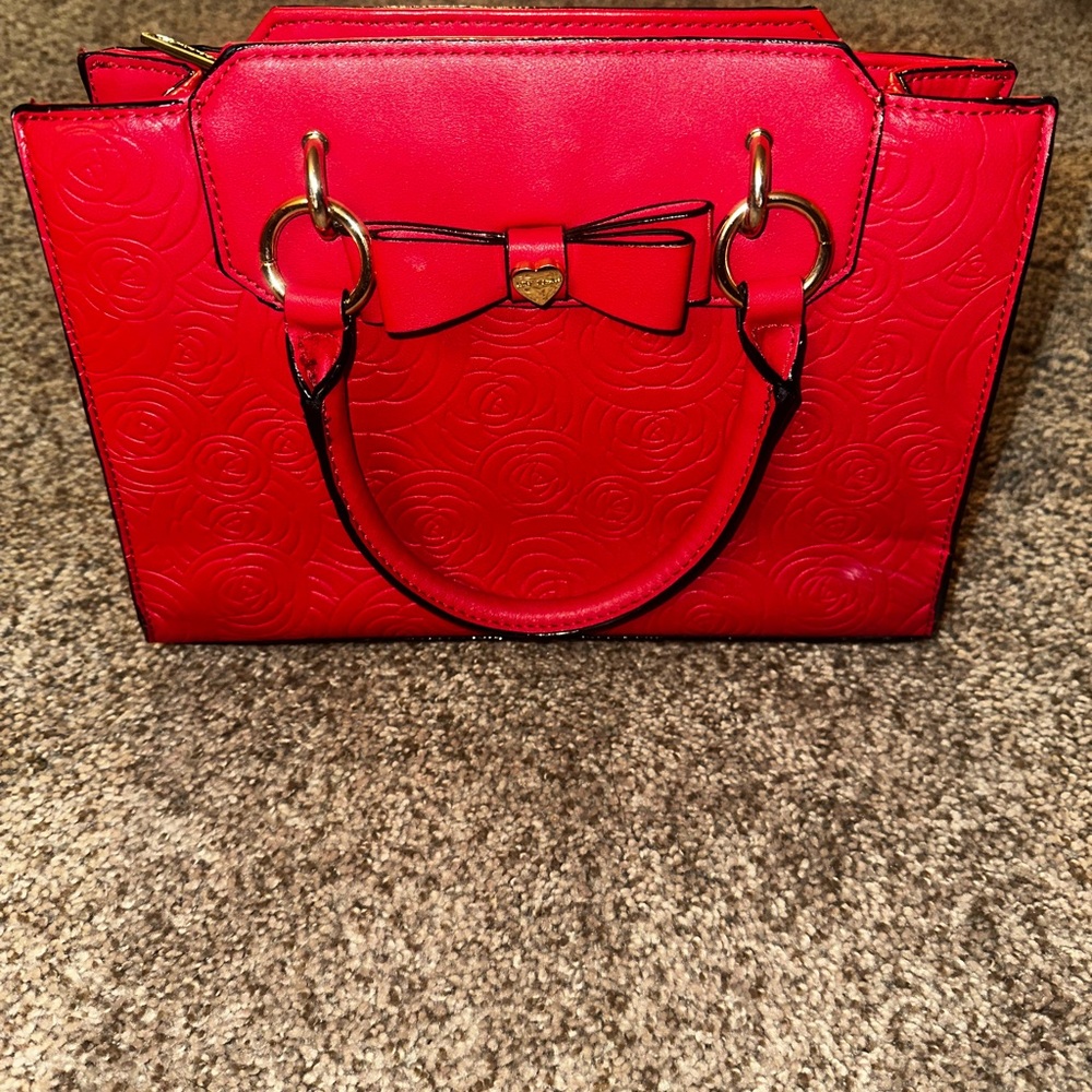 Red Betsy Johnson Purse
